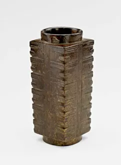 33rd Century Bc Collection: Six-tier tube (cong ?) with masks, probably recut, Late Neolithic period, ca