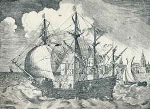 Basil Lubbock Gallery: Sixteenth Century Ship, 1925