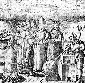 Basil Valentine Collection: The Sixth Key of Basil Valentine, legendary 15th century German monk and alchemist, 1651