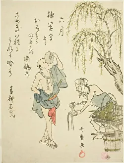 Refreshment Prints: The Sixth Month (Rokugatsu), from an untitled series of genre scenes in the twelve