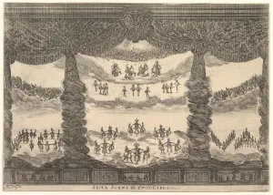 Sixth scene, the heavens, from The marriage of the gods (Le nozze degli Dei), 1637