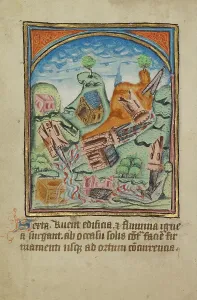 Illumination Painting Prints: The Sixth Sign before the Day of Judgment; Illustrated Vita Christi