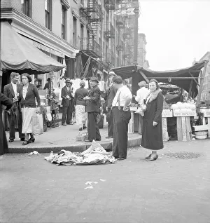 Street Cry Prints: Sixth Street and Avenue C, New York City - Background photo for Hightstown project