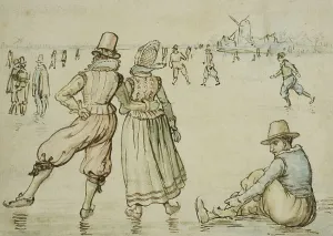Skating Prints: Skater. Creator: Hendrick Avercamp