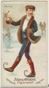 Skate Prints: Skater, from Worlds Dudes series (N31) for Allen & Ginter Cigarettes, 1888