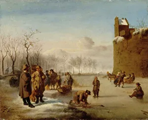 Skaters, c1863-1864. Creator: Ida Silfverberg