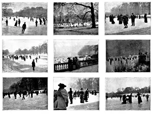 Serpentine Prints: Skating in London: Regent's Park, The Serpentine, and Highgate Ponds, 1895