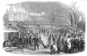 Skate Prints: Skating in the Regent's-Park, 1850. Creator: Unknown