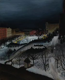 Skating Prints: The Skating Rink, 1932. Creator: Sulho Sipila