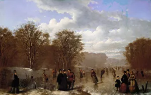 Skating on the Wissahickon, 1875. Creator: Johan Mengels Culverhouse