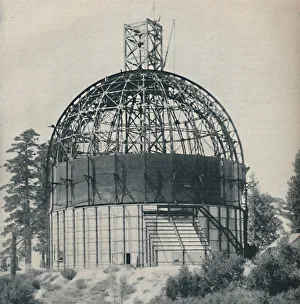 Our Wonderful World Prints: Skeleton Dome to House an Astronomical Mammoth, c1935