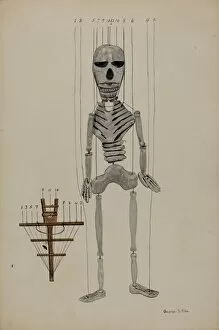 Skeleton Gallery: Skeleton Marionette, c. 1936. Creator: George File