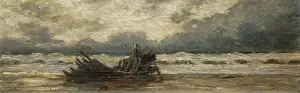 Shipwreck Prints: Sketch for 'A Homeless Sea', 1900-1924. Creator: Leslie Thomson