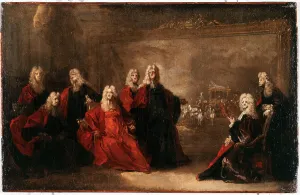 Sketch for aldermen celebrating the arrival of the infant, 1722. Creator: Nicolas de Largilliere