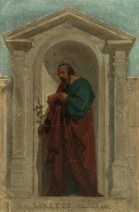 Sketch for the Church of Notre-Dame-de-Bonne-Nouvelle: Saint Joseph, c1840. Creator: Auguste Hesse