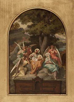 5th Arrondissement Prints: Sketch for the Church of Notre-Dame-des-Champs: The Rest of the Holy Family