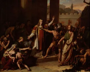 Oil Paint Prints: Sketch for the church of Saint-Laurent : St Laurence's martyrdom
