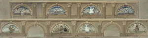 Oil Paint Prints: Sketch for the dining room in the Hôtel de Ville