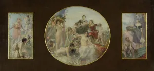Canvas Armor Prints: Sketch for the dining room of the Hotel de Ville in Paris: The hunt