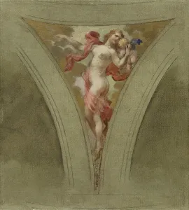 Oil Paint Prints: Sketch for the dome above the escalier des fêtes in the Hôtel de Ville