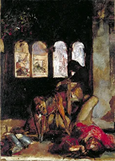Holman Prints: Sketch for The Eve of St Agnes, c1847. Artist: William Holman Hunt