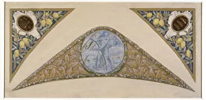 Cancer Prints: Sketch for the festival staircase at the Hotel de Ville in Paris: Cancer