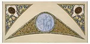 Gemini Prints: Sketch for the festival staircase at the Hotel de Ville in Paris: Gemini
