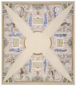 Sketch for the festival staircase at the Hotel de Ville in Paris: July, between 1888 and 1898. Creator: Luc Olivier Merson