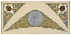 Sketch for the festival staircase at the Hotel de Ville in Paris: Leo, between 1888 and 1898. Creator: Luc Olivier Merson