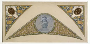Libra Prints: Sketch for the festival staircase at the Hotel de Ville in Paris: Libra