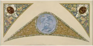Pisces Prints: Sketch for the festival staircase at the Hotel de Ville in Paris: Pisces