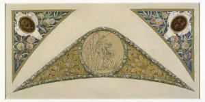 Scorpio Prints: Sketch for the festival staircase at the Hotel de Ville in Paris: Scorpio