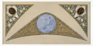 Sketch for the festival staircase at the Hotel de Ville in Paris: Virgo, between 1888 and 1898. Creator: Luc Olivier Merson