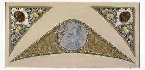 Sketch for the festive staircase of the Hotel de Ville in Paris: Capricorn, between 1888 and 1898. Creator: Luc Olivier Merson