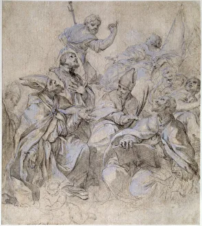 Images Dated 15th February 2011: Sketch of a Fresco for the Santa Maria del Popolo Church in Rome