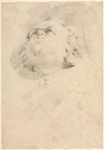 Attributed To Prints: Sketch of a Heads after Giambolognas Neptune Fountain
