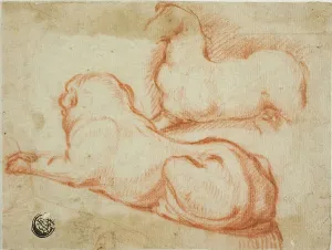 Sketch of Horse and Dog, n.d. Creator: Dirk Valkenburg