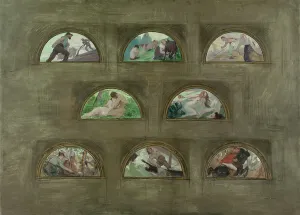 Oil Paint Prints: Sketch for the Hôtel de Ville in Paris, c.1892-1893. Creator: Victor Emile Prouve