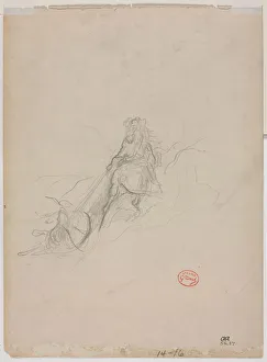 Sketch of Hunting Scene, c. 1868. Creator: Gustave Dore (French, 1832-1883)