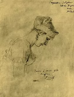 Supplication Gallery: Sketch of Josephine at Napoleons coronation, 2 December 1804, (1921)