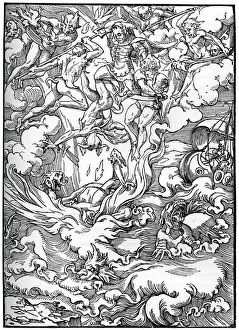 Inferno Prints: Sketch for The Last Judgement in Gerard d Euphrate, Paris, 1549, (1870)