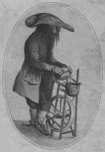 Grinder Prints: A Sketch of a Knife Grinder, 1753