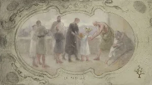 Lobau Gallery Prints: Sketch for the Lobau gallery of the Hotel de Ville in Paris: Family