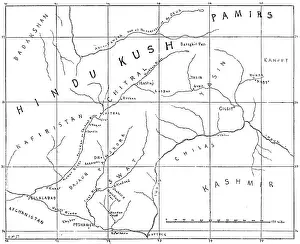 Carl Hentschel Ltd Prints: Sketch map of the Chitral Campaign, 1895. Creator: Carl Hentschel