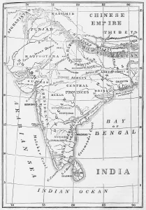 Sketch Map of India, c1891. Creator: James Grant