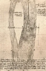 Indre Et Loire Collection: Sketch map of the Loire at Amboise, France, c1472-c1519 (1883). Artist: Leonardo da Vinci