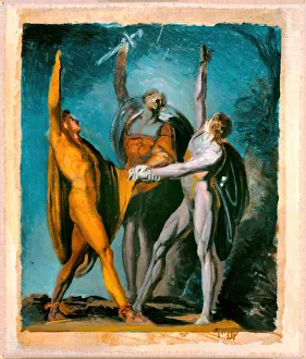 Oath Gallery: Sketch for 'Oath on the Rütli, ' Female Figure (verso), 1779/81; 1785/90 (verso)
