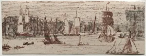 1818 1910 Prints: A Sketch Off Greenwich. Creator: Francis Seymour Haden (British, 1818-1910)
