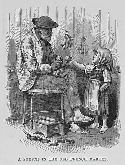Vizetelly Company Prints: A sketch in the old French market, 1882. Creator: Unknown