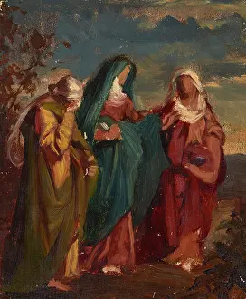 Jozef Prints: Sketch to the Painting 'Three Marys Walking to Christ's Tomb', c1865